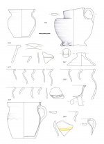 Výběr z keramických nálezů z výplně jímky (kresba S. Svatošová). Podle Havrda–Prokopová–Cílová–Jonášová 2011.