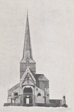 Řez kostelem, 1791 (Wirth 1944–1945).